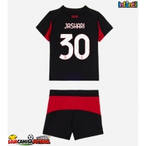 Camisa de Futebol AC Milan Ardon Jashari #30 Equipamento Principal Infantil 2025-26 Manga Curta (+ Calças curtas)